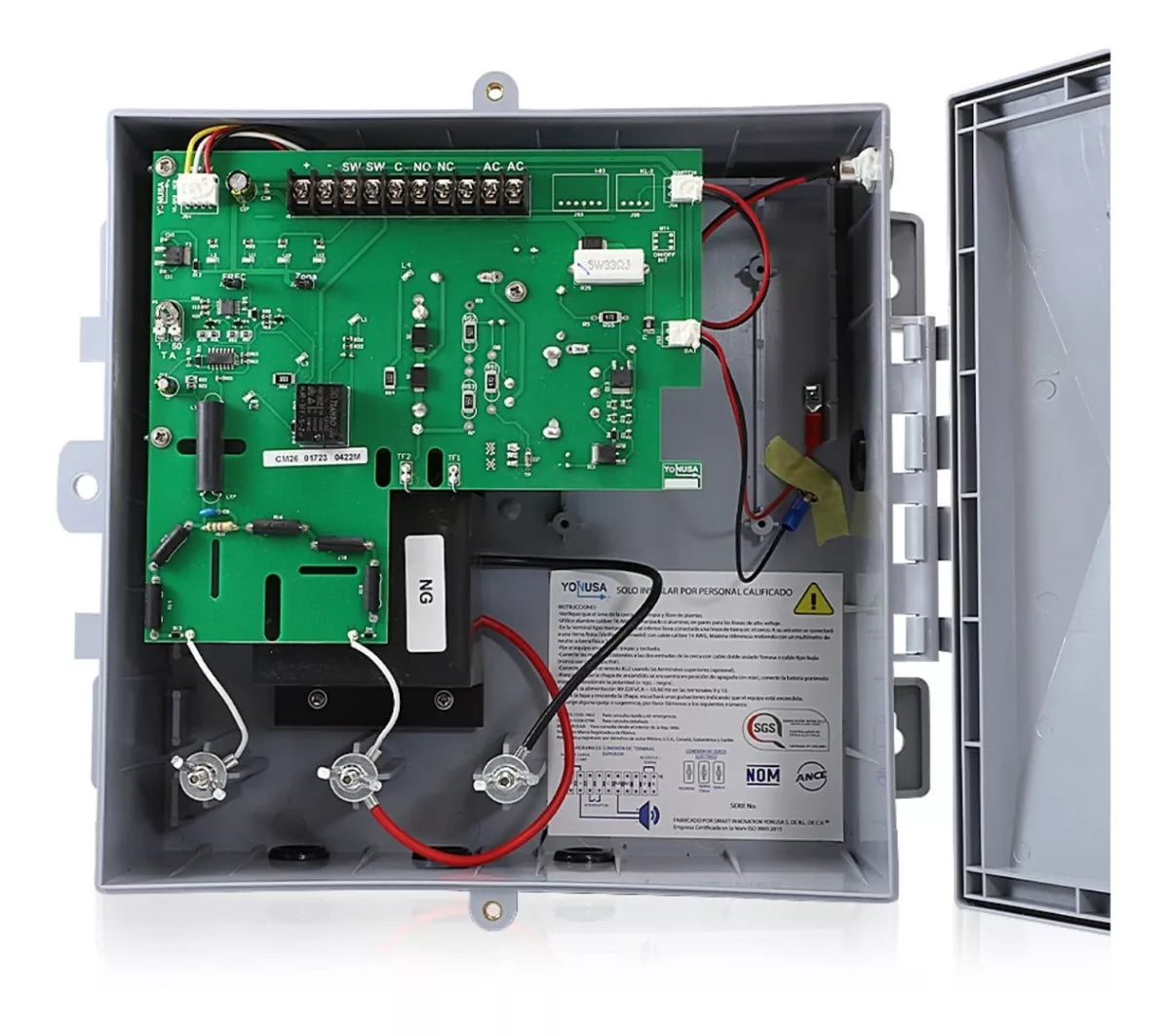 Energizador con tecnología SMT de 12,000Volts-1Joule/ 2500Mts Lineales de Protección / Cercas Electrificadas